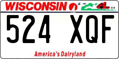 WI license plate 524XQF