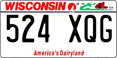 WI license plate 524XQG