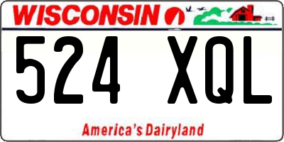 WI license plate 524XQL