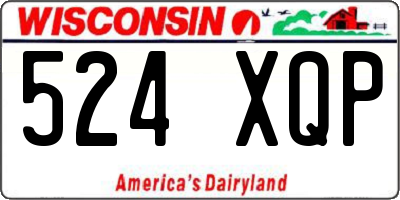 WI license plate 524XQP