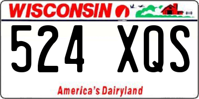 WI license plate 524XQS