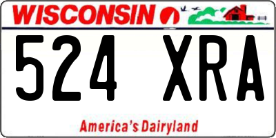 WI license plate 524XRA