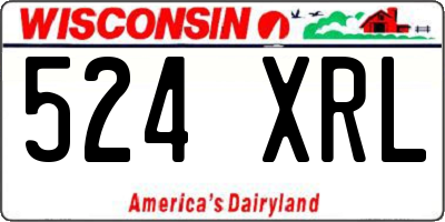 WI license plate 524XRL