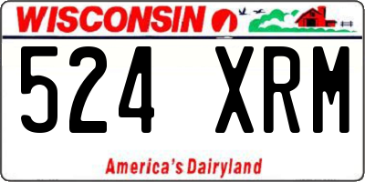 WI license plate 524XRM