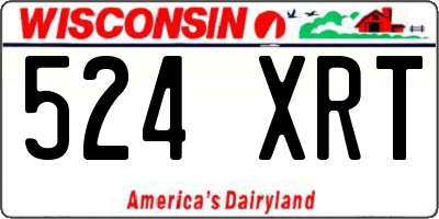 WI license plate 524XRT
