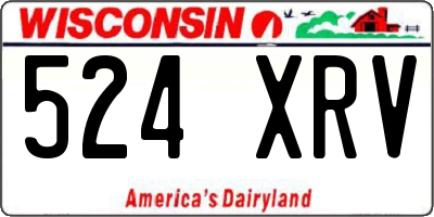WI license plate 524XRV