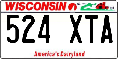WI license plate 524XTA
