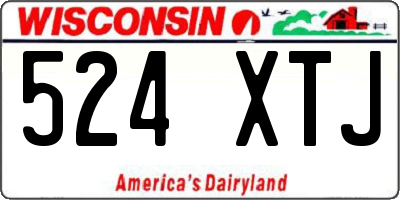 WI license plate 524XTJ
