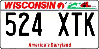 WI license plate 524XTK