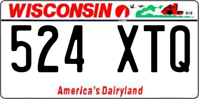 WI license plate 524XTQ