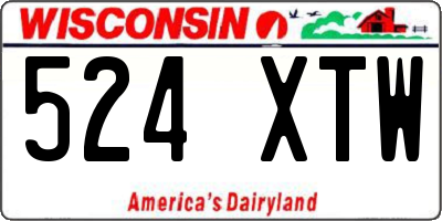 WI license plate 524XTW