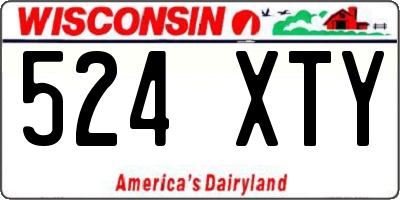 WI license plate 524XTY