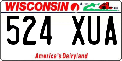 WI license plate 524XUA