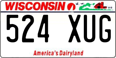WI license plate 524XUG