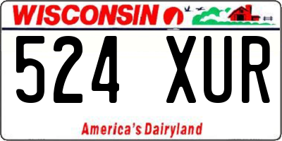 WI license plate 524XUR