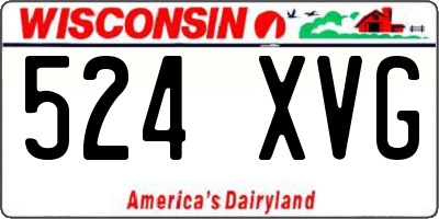WI license plate 524XVG