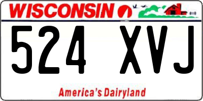 WI license plate 524XVJ