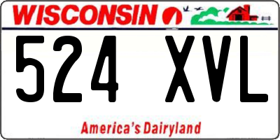 WI license plate 524XVL