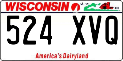 WI license plate 524XVQ