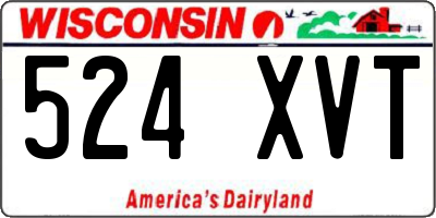 WI license plate 524XVT