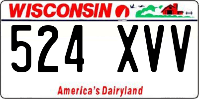 WI license plate 524XVV