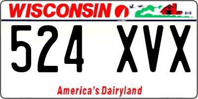 WI license plate 524XVX