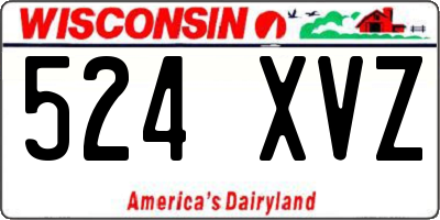 WI license plate 524XVZ