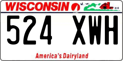 WI license plate 524XWH