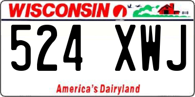 WI license plate 524XWJ
