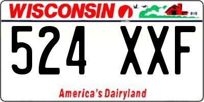 WI license plate 524XXF