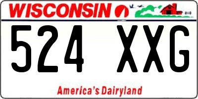 WI license plate 524XXG