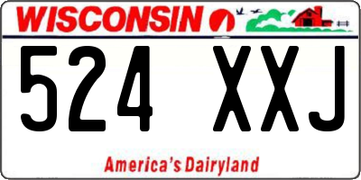 WI license plate 524XXJ