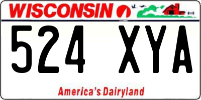 WI license plate 524XYA