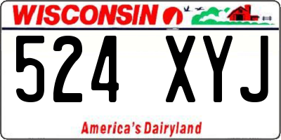 WI license plate 524XYJ