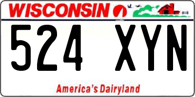 WI license plate 524XYN