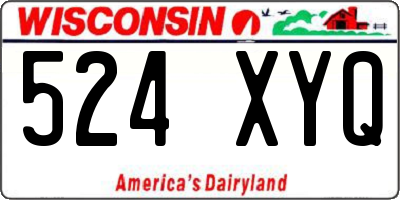 WI license plate 524XYQ