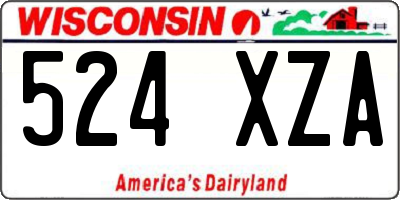 WI license plate 524XZA