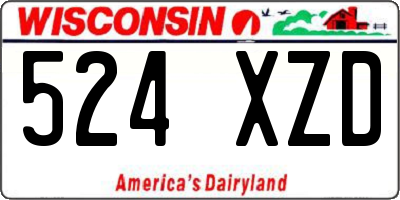 WI license plate 524XZD
