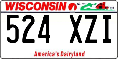WI license plate 524XZI