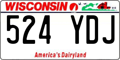 WI license plate 524YDJ