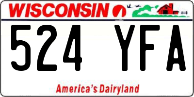 WI license plate 524YFA