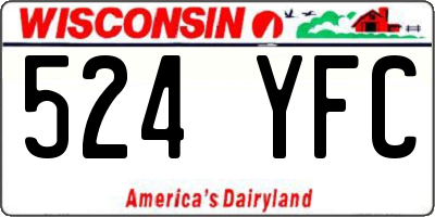 WI license plate 524YFC