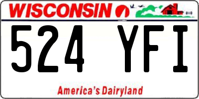 WI license plate 524YFI
