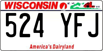 WI license plate 524YFJ