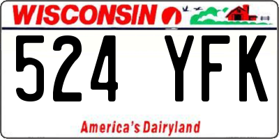 WI license plate 524YFK