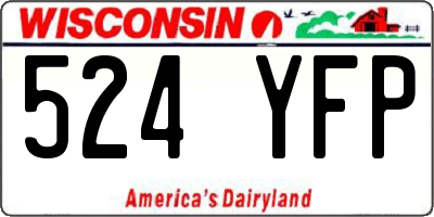 WI license plate 524YFP