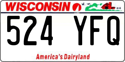 WI license plate 524YFQ