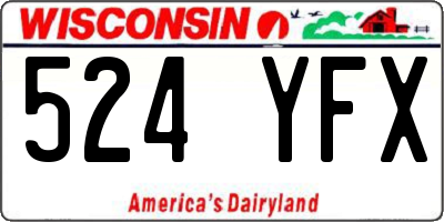 WI license plate 524YFX