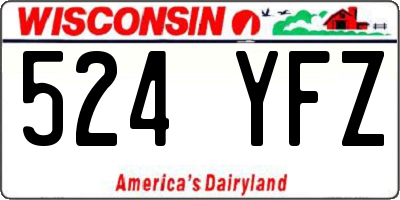 WI license plate 524YFZ