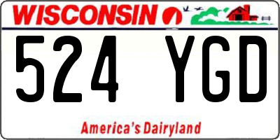 WI license plate 524YGD